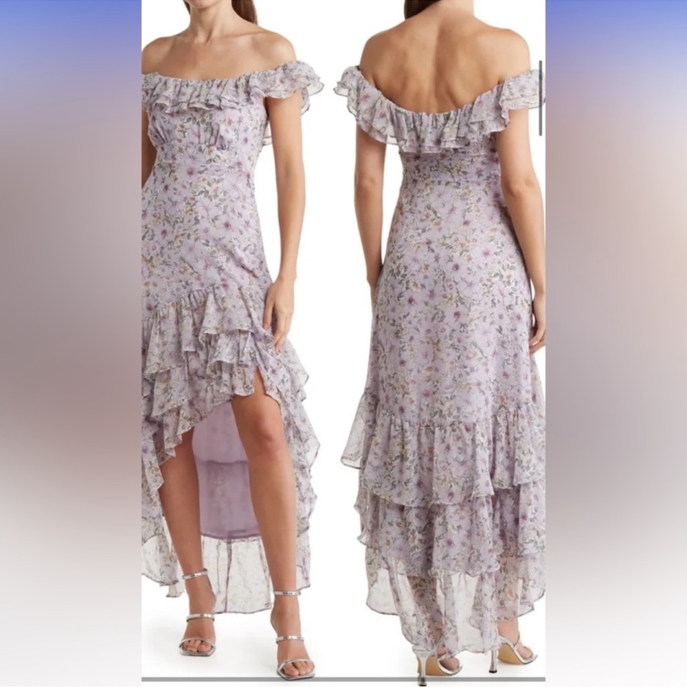 Astr the label lilac floral dress  size Xs